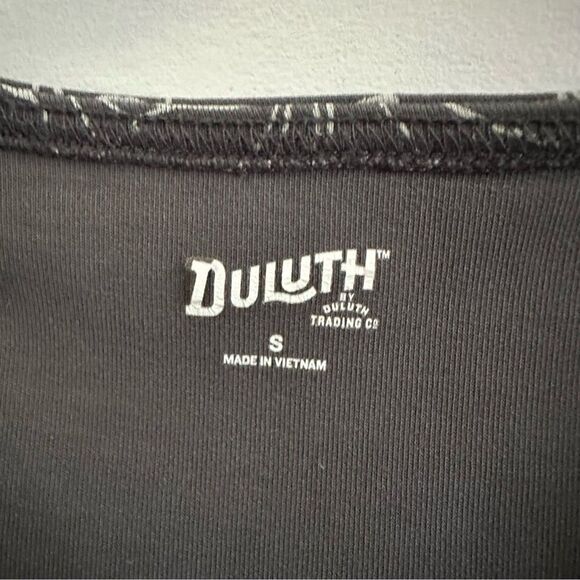 Duluth Short Sleeve Dress | V-Neck Midi Length Gray White Cotton Spandex Size S - Picture 5 of 8